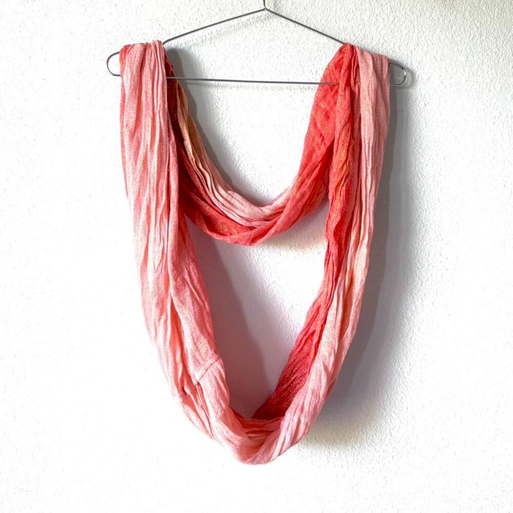 Charming Charlie y2k 2000s vintage coral sparkly glitter scarf